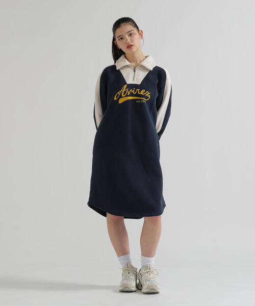 AVIREX(アヴィレックス)の「BI-COLOR FLEECE LINED DRESS(ワンピース・レディース・グレー/ネイビー・F)」の21枚目の写真