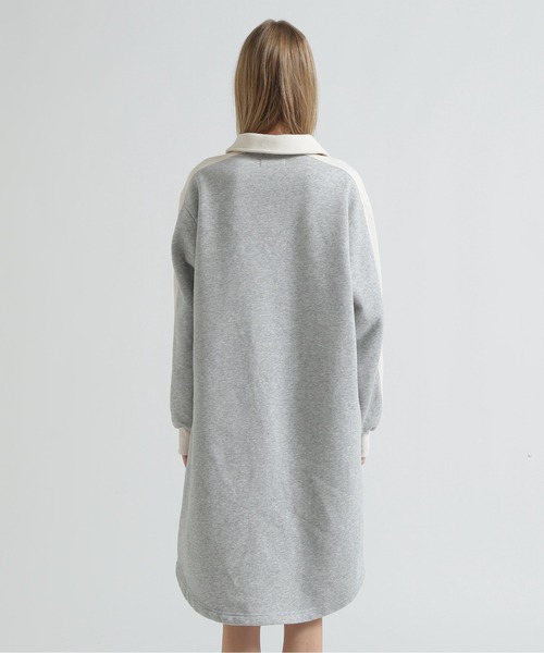 AVIREX（アヴィレックス）の「BI-COLOR FLEECE LINED DRESS（ワンピース・レディース・グレー/ネイビー・F）」の7枚目の写真
