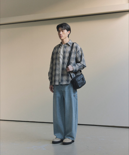 NONBLANK(ノンブランク)の「ピンタックチェックシャツ_BEIGE(シャツ/ブラウス・メンズ・ベージュ・MEDIUM/LARGE/X-LARGE)」の12枚目の写真