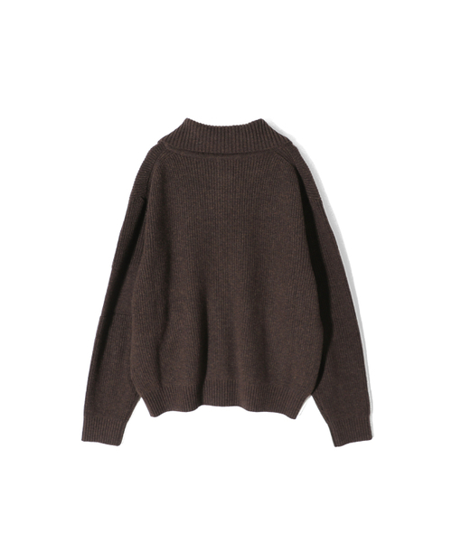 HORLISUN(ホーリーサン)の「Marshall Full Zip Up Rib Knit Melange Brown(ニット/セーター・メンズ・その他・MEDIUM/LARGE)」の3枚目の写真
