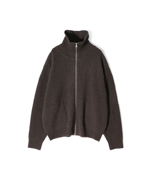 HORLISUN(ホーリーサン)の「Marshall Full Zip Up Rib Knit Melange Brown(ニット/セーター・メンズ・その他・MEDIUM/LARGE)」の4枚目の写真