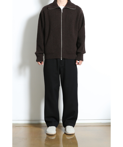 HORLISUN(ホーリーサン)の「Marshall Full Zip Up Rib Knit Melange Brown(ニット/セーター・メンズ・その他・MEDIUM/LARGE)」の6枚目の写真