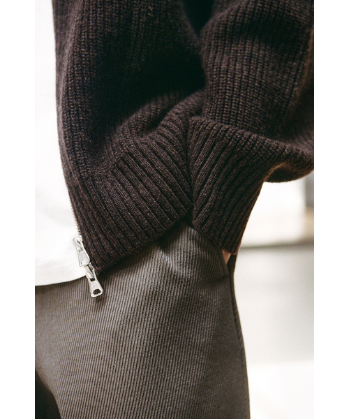 HORLISUN(ホーリーサン)の「Marshall Full Zip Up Rib Knit Melange Brown(ニット/セーター・メンズ・その他・MEDIUM/LARGE)」の13枚目の写真