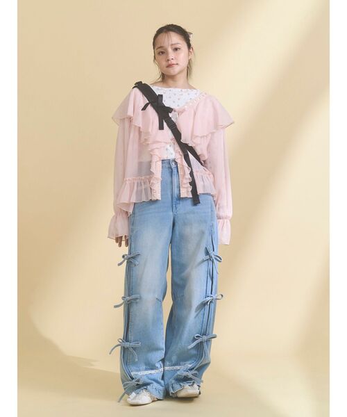 merry jenny（メリージェニー）の「ribbonワンショルダーバッグ（ショルダーバッグ・レディース・ライトグレー/ブラック/ベージュ・FREE）」の18枚目の写真