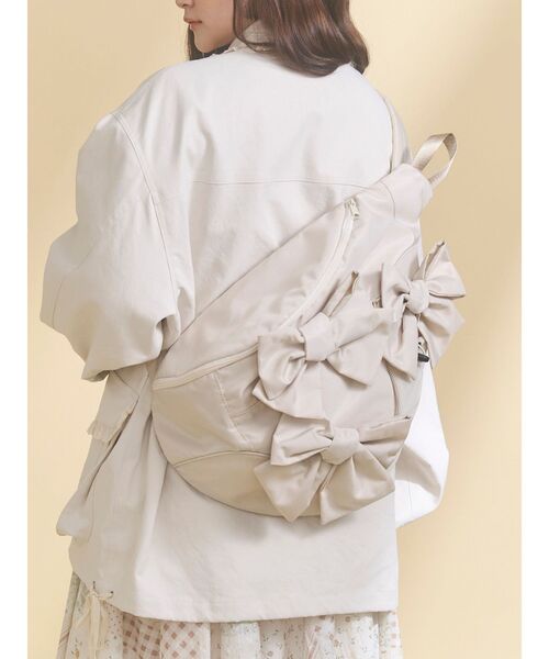 merry jenny（メリージェニー）の「ribbonワンショルダーバッグ（ショルダーバッグ・レディース・ライトグレー/ブラック/ベージュ・FREE）」の15枚目の写真