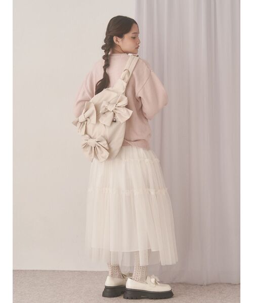 merry jenny（メリージェニー）の「ribbonワンショルダーバッグ（ショルダーバッグ・レディース・ライトグレー/ブラック/ベージュ・FREE）」の8枚目の写真