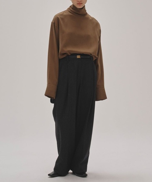 TODAYFUL（トゥデイフル）の「【TODAYFUL/トゥデイフル】《STUDIOUS別注カラー》Wool Painter Pants/ウールペインターパンツ（その他パンツ・レディース・ダークグレー/グレー/キナリ/ブラック・36/38）」の12枚目の写真