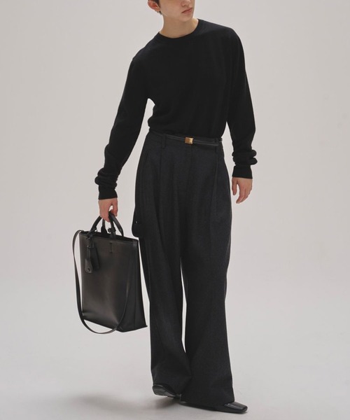 TODAYFUL（トゥデイフル）の「【TODAYFUL/トゥデイフル】《STUDIOUS別注カラー》Wool Painter Pants/ウールペインターパンツ（その他パンツ・レディース・ダークグレー/グレー/キナリ/ブラック・36/38）」の13枚目の写真