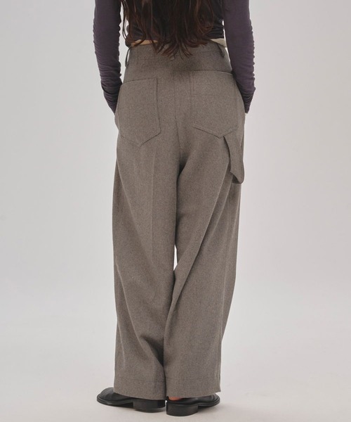 TODAYFUL（トゥデイフル）の「【TODAYFUL/トゥデイフル】《STUDIOUS別注カラー》Wool Painter Pants/ウールペインターパンツ（その他パンツ・レディース・ダークグレー/グレー/キナリ/ブラック・36/38）」の6枚目の写真