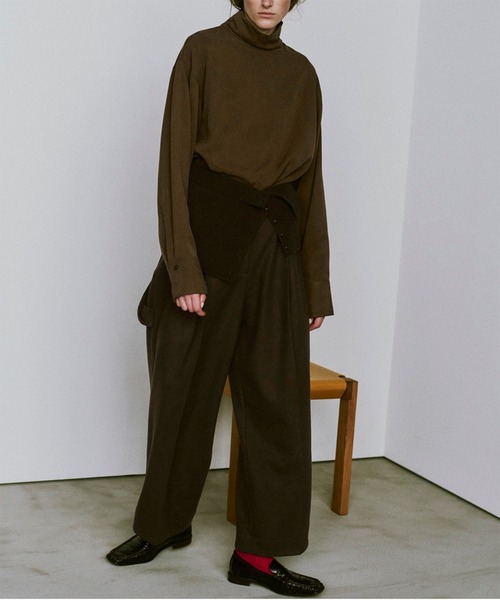 TODAYFUL（トゥデイフル）の「【TODAYFUL/トゥデイフル】《STUDIOUS別注カラー》Wool Painter Pants/ウールペインターパンツ（その他パンツ・レディース・ダークグレー/グレー/キナリ/ブラック・36/38）」の15枚目の写真