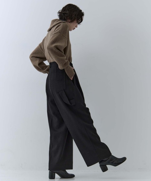 TODAYFUL（トゥデイフル）の「【TODAYFUL/トゥデイフル】《STUDIOUS別注カラー》Wool Painter Pants/ウールペインターパンツ（その他パンツ・レディース・ダークグレー/グレー/キナリ/ブラック・36/38）」の22枚目の写真