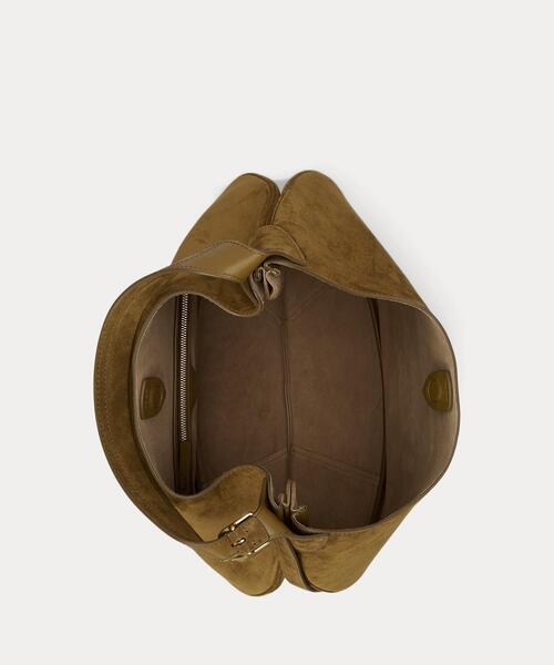 【未使用】ポロラルフローレン Polo ID スエード ラージ ショルダーバッグ Polo ID スエード ラージ ショルダー バッグ（ショルダーバッグ