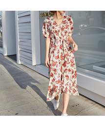 BBAEBBAE（ペッペ）の「ローズフラワーラッフルロングワンピース（ワンピース）」