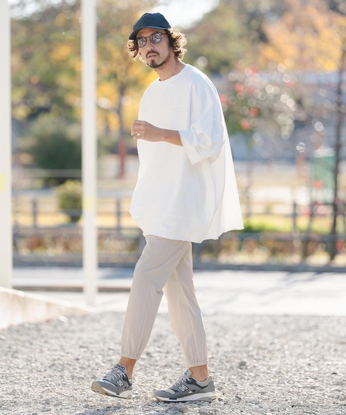 CAMBIO（カンビオ）の「mlt5518- MINI URAKE Switch 3-4 Sleeve Pullover 半端袖カットソー(S60726cmb)（Tシャツ/カットソー・メンズ・ブラック/ホワイト・S/M/L）」の7枚目の写真