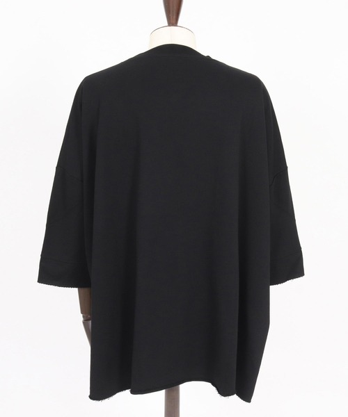 CAMBIO（カンビオ）の「mlt5518- MINI URAKE Switch 3-4 Sleeve Pullover 半端袖カットソー(S60726cmb)（Tシャツ/カットソー・メンズ・ブラック/ホワイト・S/M/L）」の18枚目の写真