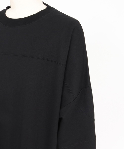 CAMBIO（カンビオ）の「mlt5518- MINI URAKE Switch 3-4 Sleeve Pullover 半端袖カットソー(S60726cmb)（Tシャツ/カットソー・メンズ・ブラック/ホワイト・S/M/L）」の20枚目の写真