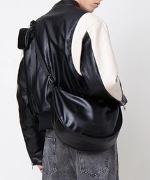 WESTBOY | レザーライク カーブ ビッグショルダーバッグ WO25W12BG04(ショルダーバッグ)