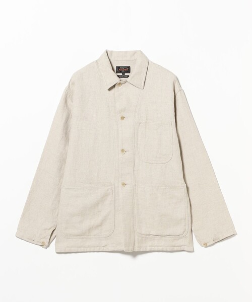 BEAMS PLUS（ビームスプラス）の「MIL Chore Jacket COTTON Linen（ブルゾン・メンズ・ネイビー/グレー/オフホワイト・LARGE/MEDIUM/SMALL）」の5枚目の写真