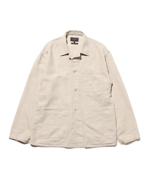 BEAMS PLUS（ビームスプラス）の「MIL Chore Jacket COTTON Linen（ブルゾン・メンズ・ネイビー/グレー/オフホワイト・LARGE/MEDIUM/SMALL）」の22枚目の写真