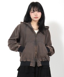 Salong hameu | ダックアクティブパーカージャケット ヴィンテージ加工/ライトアウター/春アウター/ユニセックス(ブルゾン)