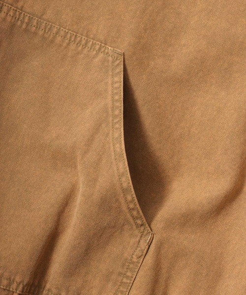 Salong hameu（サロン ハミュー）の「ダックアクティブパーカージャケット ヴィンテージ加工/ライトアウター/春アウター/ユニセックス（ブルゾン・メンズ・チャコールグレー/ブラック/ライトブラウン・M/L）」の15枚目の写真