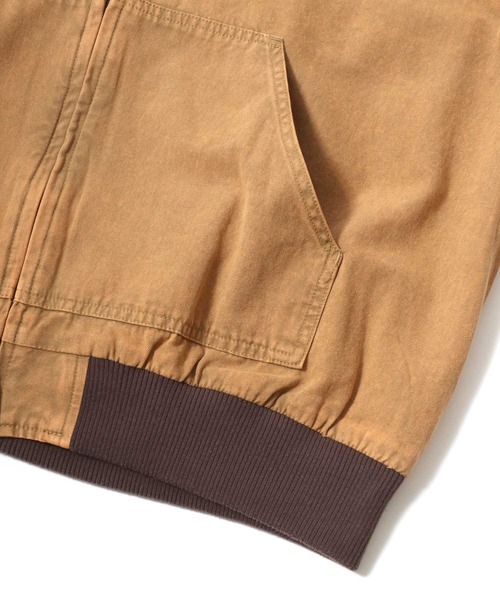 Salong hameu（サロン ハミュー）の「ダックアクティブパーカージャケット ヴィンテージ加工/ライトアウター/春アウター/ユニセックス（ブルゾン・メンズ・チャコールグレー/ブラック/ライトブラウン・M/L）」の16枚目の写真