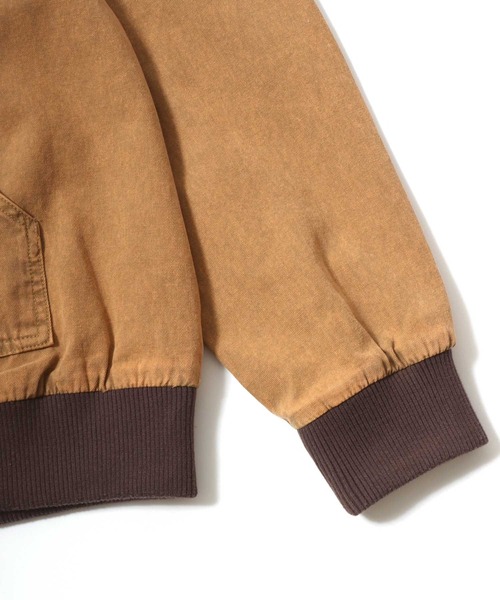 Salong hameu（サロン ハミュー）の「ダックアクティブパーカージャケット ヴィンテージ加工/ライトアウター/春アウター/ユニセックス（ブルゾン・メンズ・チャコールグレー/ブラック/ライトブラウン・M/L）」の18枚目の写真