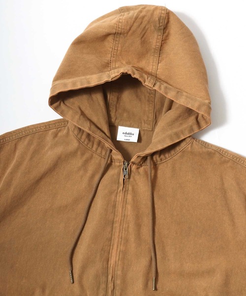 Salong hameu（サロン ハミュー）の「ダックアクティブパーカージャケット ヴィンテージ加工/ライトアウター/春アウター/ユニセックス（ブルゾン・メンズ・チャコールグレー/ブラック/ライトブラウン・M/L）」の11枚目の写真