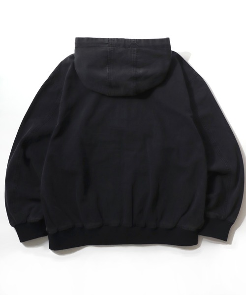 Salong hameu（サロン ハミュー）の「ダックアクティブパーカージャケット ヴィンテージ加工/ライトアウター/春アウター/ユニセックス（ブルゾン・メンズ・チャコールグレー/ブラック/ライトブラウン・M/L）」の6枚目の写真