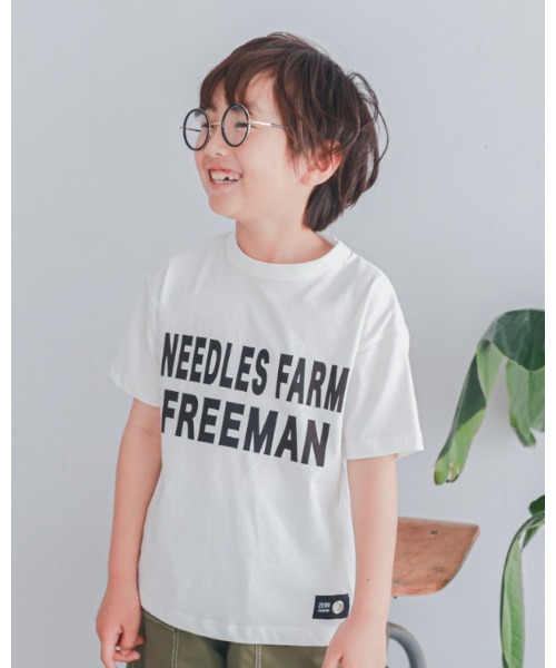 ZERO standerd(ゼロスタンダード)の「zero standard/ゼロスタンダード FREEMANTシャツ(Tシャツ/カットソー・キッズ・レッド/オフホワイト/ネイビー・160cm/150cm/140cm/130cm/120cm/110cm/100cm)」の2枚目の写真