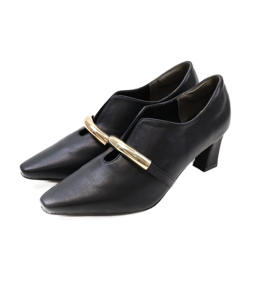 VIVIAN(ヴィヴィアン)の「スリットデザインゴールドモチーフパンプス(パンプス・レディース・ダークブラウン/ブラック・S/M/L/LL)」の18枚目の写真