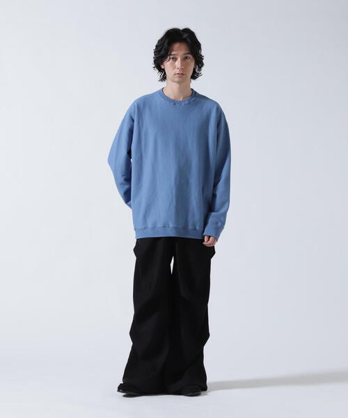 アーセナル 青 スウェットシャツ XL 新品未使用未開封 ATON（エイトン）NATURAL DYED URAKE | OVERSIZED SWEAT SHIRT【2026年