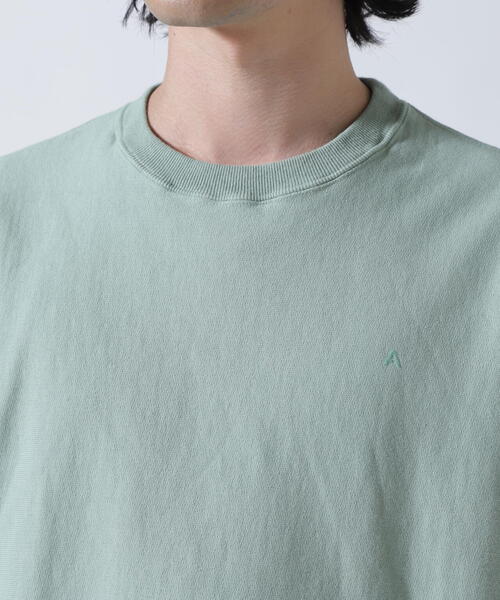 ATON（エイトン）の「ATON（エイトン）NATURAL DYED URAKE | OVERSIZED SWEAT SHIRT【2026年入荷モデル】（スウェット・メンズ・ブルー/モスグリーン・6/4）」の9枚目の写真