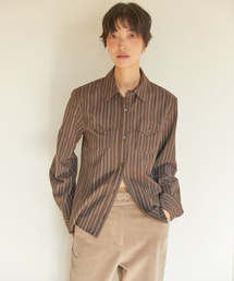 OURO（アウロ）の「STRIPE WESTERN SHIRTS [ BROWN ]（シャツ/ブラウス）」