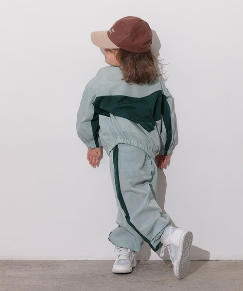 Ocean&Ground（オーシャン&グラウンド）の「ナイロンワイドジップJKT（ナイロンジャケット・キッズ・ライトグリーン/オリーブ/ライトブラウン・100/110/120/130/140）」の9枚目の写真