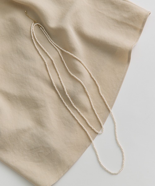 PUAL CE CIN(ピュアルセシン)の「2WAYパールネックレス(ネックレス・レディース・オフホワイト・FREE)」の1枚目の写真