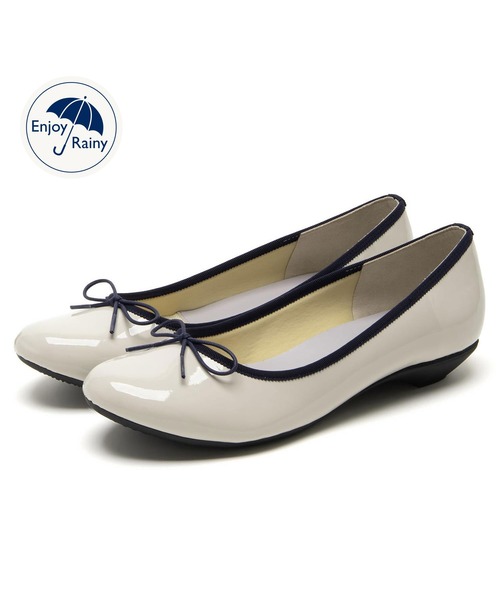 JELLY BEANS(ジェリービーンズ)の「【レイン対応】レインモールドソールバレエシューズ【Made in Japan】(325-61320)JELLY BEANS(ジェリービーンズ)(レインシューズ・レディース・アイボリー/グレイッシュベージュ・23/24/22.5/24.5/23.5)」の3枚目の写真