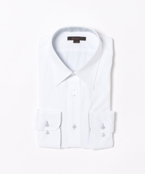 m.f.editorial(エムエフエディトリアル)の「ワイシャツ メンズ ストレッチ 吸水速乾 ノンアイロン レギュラーカラー 長袖 ビジネス ドレス NEWスタンダードフィット(ビジネスシャツ・メンズ・ホワイト・首回り39cm-裄丈80cm/首回り37cm-裄丈80cm/首回り43cm-裄丈86cm/首回り43cm-裄丈82cm/首回り41cm-裄丈86cm/首回り41cm-裄丈82cm/首回り39cm-裄丈84cm/首回り45cm-裄丈86cm)」の7枚目の写真
