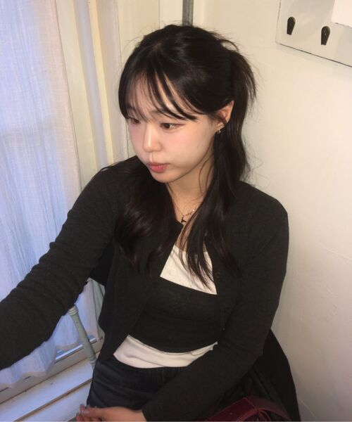 MUSINSA STANDARD WOMAN（ムシンサスタンダードウーマン）の「ウィメンズリバーシブル合成スエードシアリングハーフコート[ブラック]（チェスターコート・レディース・その他・S/M/LARGE/X-SMALL）」の5枚目の写真