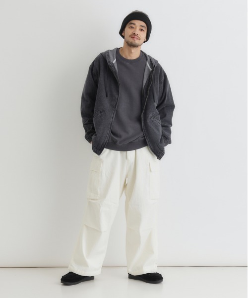 BACK NUMBER（バックナンバー）の「【BACK NUMBER】デニムフルジップパーカー (ヴィンテージ風 / 色落ち加工 / デイリーユース)（デニムジャケット・メンズ・ダークインディゴブルー/ブラック・L/XL/M）」の11枚目の写真