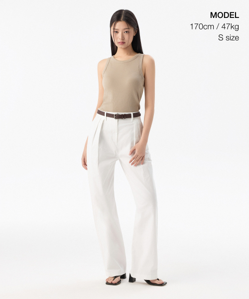 MUSINSA STANDARD WOMAN（ムシンサスタンダードウーマン）の「ウィメンズエッセンシャルブラタンクトップ[グレーッシュベージュ]（Tシャツ/カットソー・レディース・その他・SMALL/MEDIUM/LARGE/X-SMALL）」の2枚目の写真