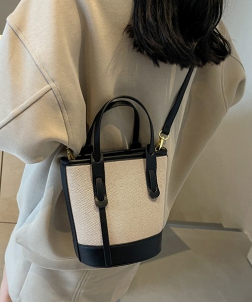 ReRe(リリ)の「編み込み×レザー切替ショルダーバッグ(ショルダーバッグ・レディース・ブラック/ダークブラウン/ブラウン・FREE)」の13枚目の写真
