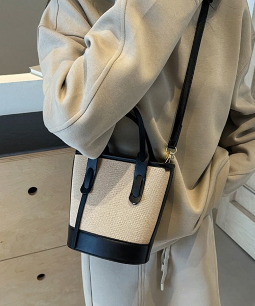 ReRe(リリ)の「編み込み×レザー切替ショルダーバッグ(ショルダーバッグ・レディース・ブラック/ダークブラウン/ブラウン・FREE)」の11枚目の写真
