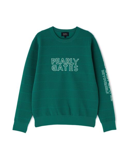 PEARLY GATES(パーリーゲイツ)の「【PEARLY GATES】PG is PG ロゴジャガードクルーネックニットプルオーバー(ニット/セーター・レディース・ネイビー/ホワイト/グリーン・MEDIUM/SMALL/LARGE)」の13枚目の写真