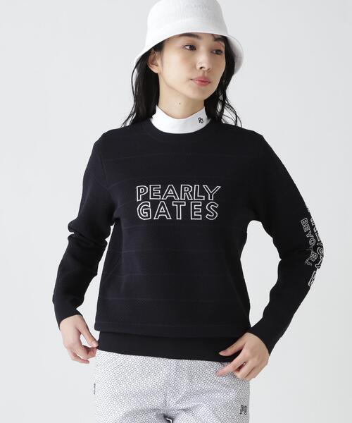 PEARLY GATES(パーリーゲイツ)の「【PEARLY GATES】PG is PG ロゴジャガードクルーネックニットプルオーバー(ニット/セーター・レディース・ネイビー/ホワイト/グリーン・MEDIUM/SMALL/LARGE)」の15枚目の写真