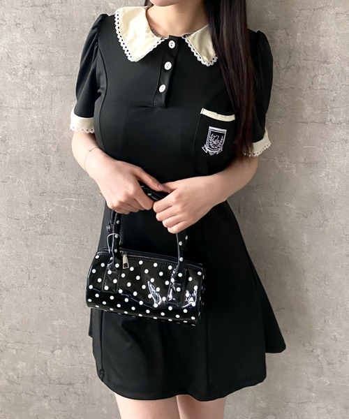 Mejoul(メジュール)の「【2026春夏新作】ドットパテントミニショルダー ハンドバッグ(ハンドバッグ・レディース・レッド/ホワイト/ブラック・F)」の4枚目の写真