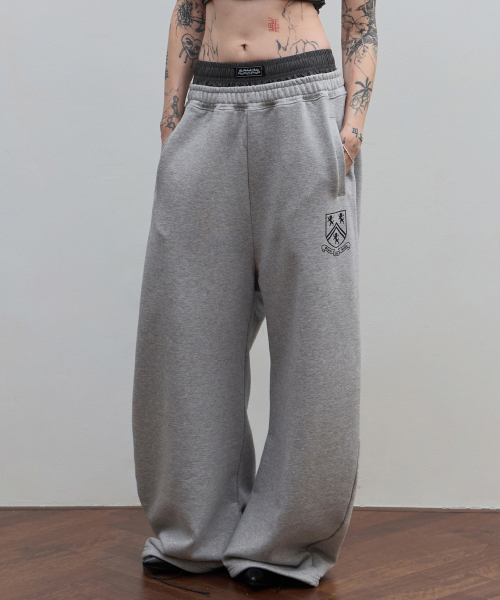 ROCKCAKE(ロックケーキ)の「Boxer Layered Curved 2way Jogger - Melange(スウェットパンツ・レディース・その他・X-SMALL/SMALL)」の1枚目の写真