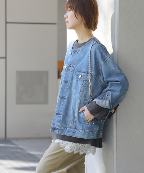 JOURNAL STANDARD relume（ジャーナルスタンダード　レリューム）の「《追加3》デニムジャケット（デニムジャケット・レディース・ブルー/ネイビー・FREE）」の12枚目の写真