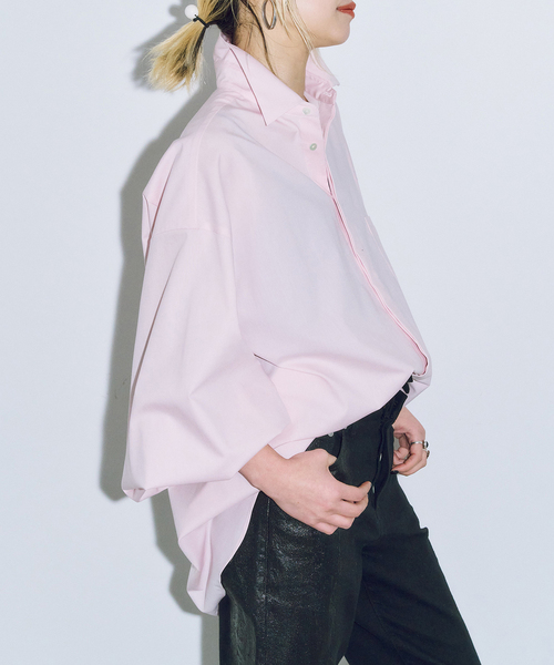 CITYSHOP（シティーショップ）の「BALLOON CUFF シャツ（シャツ/ブラウス・レディース・サックスブルー/ホワイト/グリーン/ピンク/ブルー系その他・FREE）」の6枚目の写真