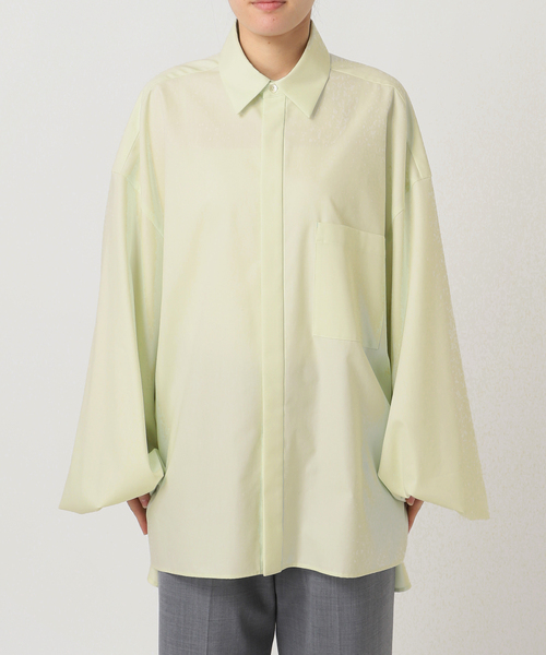 CITYSHOP（シティーショップ）の「BALLOON CUFF シャツ（シャツ/ブラウス・レディース・サックスブルー/ホワイト/グリーン/ピンク/ブルー系その他・FREE）」の12枚目の写真